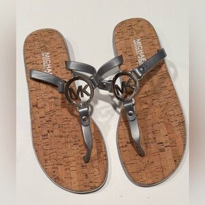 Michael Kors Silver Jelly Sandals Size 8